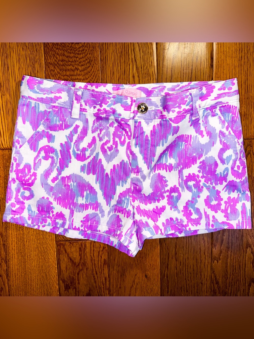 Lilly Pulitzer Little Girls Mini Callahan Short Purple White Pink Shorts